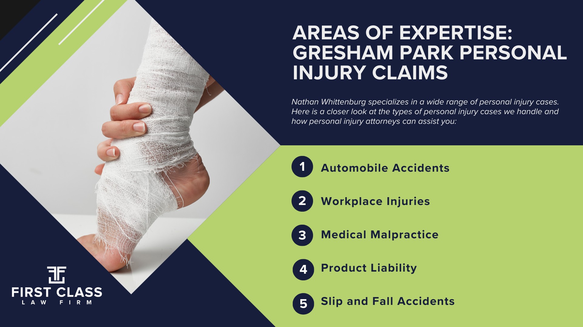 #1 Personal Injury Lawyer Gresham Park, Georgia (GA); Personal Injury Cases in Gresham Park, Georgia (GA); General Impact of Personal Injury Cases in Forest Park, Georgia; Analyzing Causes of Gresham Park Personal Injuries; Choosing a Gresham Park Personal Injury Lawyer; Types of Personal Injury Cases We Handle; Areas of Expertise_ Gresham Park Personal Injury Claims; Recoverable Damages in Gresham Park Personal Injury Cases; Gresham Park Personal Injury Lawyer_ Compensation & Claims Process; Types of Compensation Available; Fundamentals of Personal Injury Claims; Cost of Hiring a Gresham Park Personal Injury Lawyer; Advantages of a Contingency Fee; Factors Affecting Lawyer Fees; Steps To File A Personal Injury Claim in Gresham Park, Georgia (GA); Gathering Evidence; Gresham Park Personal Injury Cases; Wrongful Death Cases; Atlanta Personal Injury Law Firm_ The #1 Gresham Park Personal Injury Lawyer