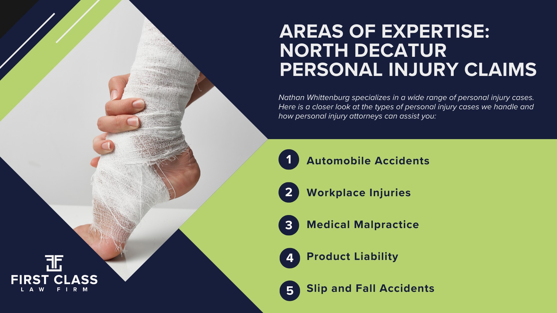 Personal Injury Lawyer North Decatur Georgia GA; #1 Personal Injury Lawyer North Decatur, Georgia (GA); Personal Injury Cases in North Decatur, Georgia (GA); General Impact of Personal Injury Cases in North Decatur, Georgia; Analyzing Causes of North Decatur Personal Injuries; Choosing a North Decatur Personal Injury Lawyer; Types of Personal Injury Cases We Handle; Areas of Expertise_ North Decatur Personal Injury Claims; Recoverable Damages in North Decatur Personal Injury Cases; North Decatur Personal Injury Lawyer_ Compensation & Claims Process; Types of Compensation Available; Fundamentals of Personal Injury Claims; Cost of Hiring a North Decatur Personal Injury Lawyer; Advantages of a Contingency Fee; Factors Affecting Lawyer Fees; Steps To File A Personal Injury Claim in North Decatur, Georgia (GA); Gathering Evidence; Factors Affecting Personal Injury Settlements; Personal Injury Lawyer North Decatur Georgia GA; #1 Personal Injury Lawyer North Decatur, Georgia (GA); Personal Injury Cases in North Decatur, Georgia (GA); General Impact of Personal Injury Cases in North Decatur, Georgia; Analyzing Causes of North Decatur Personal Injuries; Choosing a North Decatur Personal Injury Lawyer; Types of Personal Injury Cases We Handle; Areas of Expertise_ North Decatur Personal Injury Claims; Recoverable Damages in North Decatur Personal Injury Cases; North Decatur Personal Injury Lawyer_ Compensation & Claims Process; Types of Compensation Available; Fundamentals of Personal Injury Claims; Cost of Hiring a North Decatur Personal Injury Lawyer; Advantages of a Contingency Fee; Factors Affecting Lawyer Fees; Steps To File A Personal Injury Claim in North Decatur, Georgia (GA); Gathering Evidence; Factors Affecting Personal Injury Settlements; North Decatur Personal Injury Cases; Atlanta Personal Injury Law Firm_ The #1 North Decatur Personal Injury Lawyer