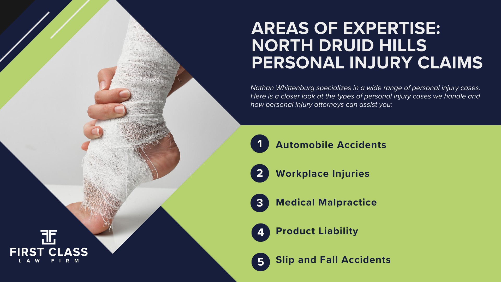 Personal Injury Lawyer North Druid Hills Georgia GA; #1 Personal Injury Lawyer North Druid Hills, Georgia (GA); Personal Injury Cases in North Druid Hills, Georgia (GA); General Impact of Personal Injury Cases in North Druid Hills, Georgia; Analyzing Causes of North Druid Hills Personal Injuries; Choosing a North Druid Hills Personal Injury Lawyer; Types of Personal Injury Cases We Handle; Areas of Expertise_ North Druid Hills Personal Injury Claims; Recoverable Damages in North Druid Hills Personal Injury Cases; North Druid Hills Personal Injury Lawyer_ Compensation & Claims Process; Types of Compensation Available; Cost of Hiring a North Druid Hills Personal Injury Lawyer; Advantages of a Contingency Fee; Factors Affecting Lawyer Fees; Steps To File A Personal Injury Claim in North Druid Hills, Georgia (GA); Gathering Evidence; Factors Affecting Personal Injury Settlements; North Druid Hills Personal Injury Cases; Wrongful Death Cases; Atlanta Personal Injury Law Firm_ The #1 North Druid Hills Personal Injury Lawyer