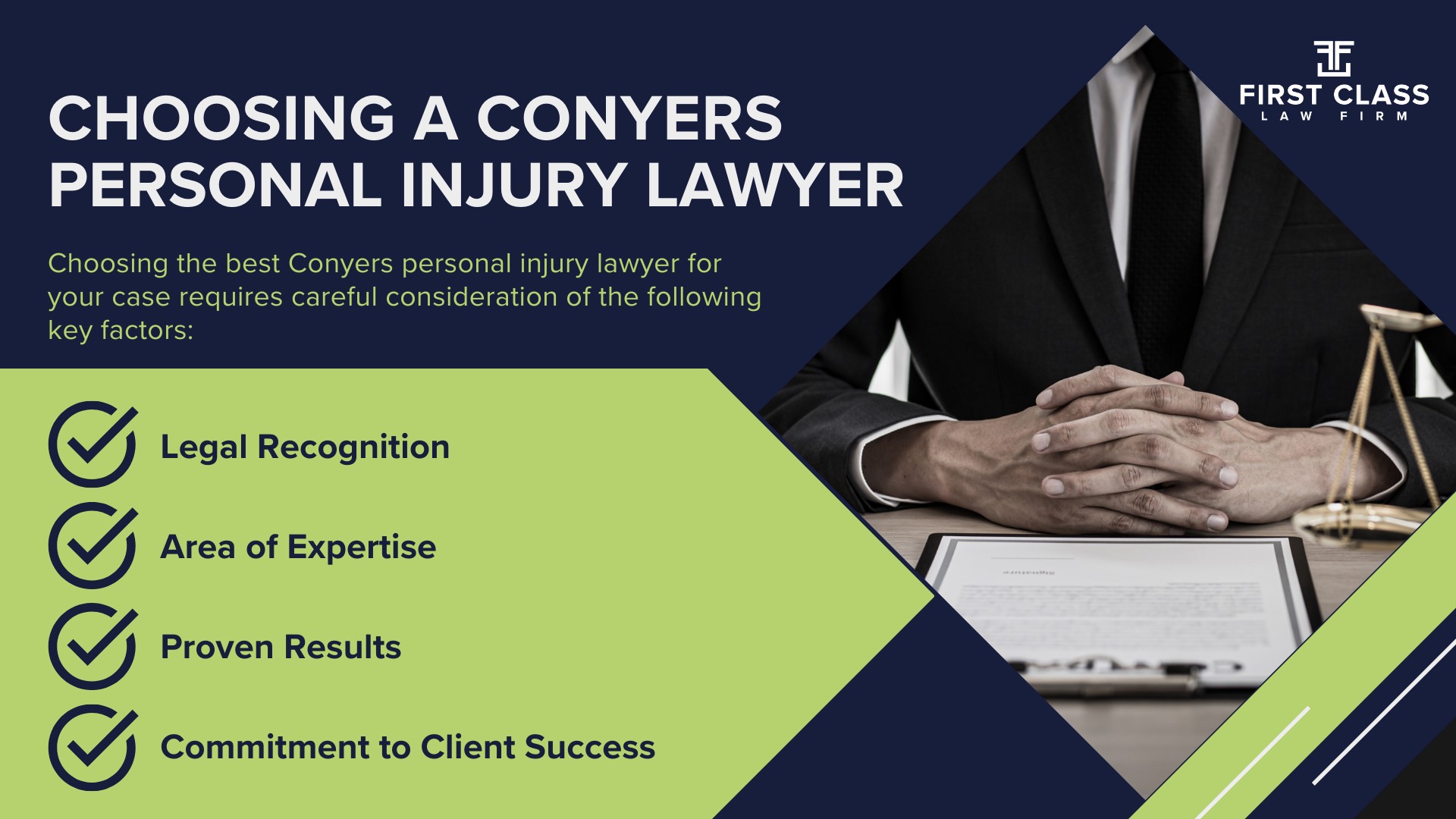 Personal Injury Lawyer Conyers Georgia GA; #1 Personal Injury Lawyer Conyers, Georgia (GA); Personal Injury Cases in Conyers, Georgia (GA); General Impact of Personal Injury Cases in Conyers, Georgia; Analyzing Causes of Conyers Personal Injuries; Choosing a Conley Personal Injury Lawyer; Types of Personal Injury Cases We Handle; Types of Personal Injury Cases We Handle; Recoverable Damages in Conyers Personal Injury Cases; Conyers Personal Injury Lawyer_ Compensation & Claims Process; Types of Compensation Available; Fundamentals of Personal Injury Claims; Cost of Hiring a Conyers Personal Injury Lawyer; Advantages of a Contingency Fee; Factors Affecting Lawyer Fees; Steps To File A Personal Injury Claim in Conyers, Georgia (GA); Gathering Evidence; Factors Affecting Personal Injury Settlements; Conyers Personal Injury Cases; Wrongful Death Cases;Atlanta Personal Injury Law Firm_ The #1 Personal Injury Lawyer Conyers, Georgia Has to Offer