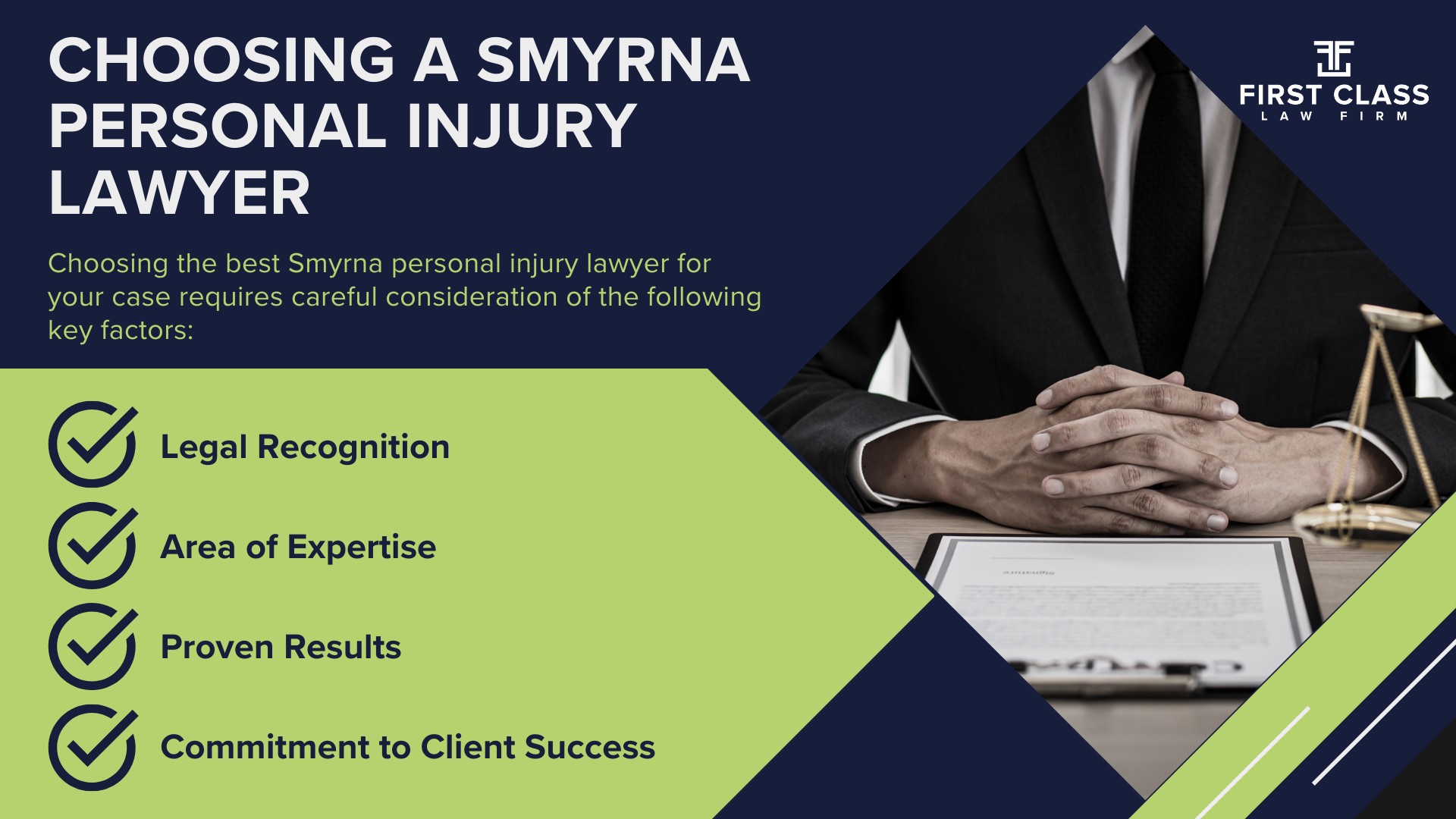 Personal Injury Lawyer Smyrna Georgia GA; #1 Personal Injury Lawyer Smyrna, Georgia (GA); Personal Injury Cases in Smyrna, Georgia (GA); General Impact of Personal Injury Cases in Smyrna, Georgia; Analyzing Causes of Smyrna Personal Injuries; Choosing a Smyrna Personal Injury Lawyer; Types of Personal Injury Cases We Handle; Areas of Expertise_ Smyrna Personal Injury Claims; Recoverable Damages in Smyrna Personal Injury Cases; Smyrna Personal Injury Lawyer_ Compensation & Claims Process; Fundamentals of Personal Injury Claims; Cost of Hiring a Smyrna Personal Injury Lawyer; Advantages of a Contingency Fee; Factors Affecting Lawyer Fees; Steps To File A Personal Injury Claim in Smyrna, Georgia (GA); Gathering Evidence; Factors Affecting Personal Injury Settlements; Smyrna Personal Injury Cases; Smyrna Personal Injury Cases