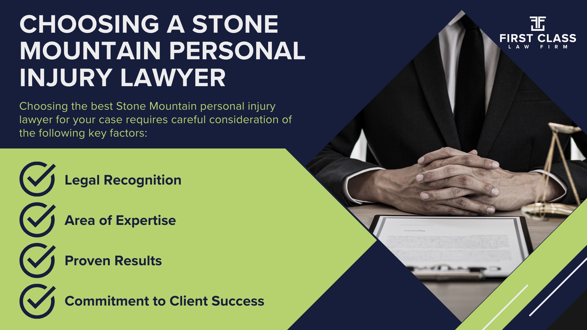 Analyzing Causes of Stone Mountain Personal Injuries; Choosing a Stone Mountain Personal Injury Lawyer; Types of Personal Injury Cases We Handle; Areas of Expertise_ Stone Mountain Personal Injury Claims; Recoverable Damages in Stone Mountain Personal Injury Cases; Stone Mountain Personal Injury Lawyer_ Compensation & Claims Process; Types of Compensation Available; Fundamentals of Personal Injury Claims; Analyzing Causes of Stone Mountain Personal Injuries; Choosing a Stone Mountain Personal Injury Lawyer; Types of Personal Injury Cases We Handle; Areas of Expertise_ Stone Mountain Personal Injury Claims; Recoverable Damages in Stone Mountain Personal Injury Cases; Stone Mountain Personal Injury Lawyer_ Compensation & Claims Process; Types of Compensation Available; Fundamentals of Personal Injury Claims; Cost of Hiring a Stone Mountain Personal Injury Lawyer; Advantages of a Contingency Fee; Factors Affecting Lawyer Fees; Steps To File A Personal Injury Claim in Stone Mountain, Georgia (GA); Gathering Evidence; Factors Affecting Personal Injury Settlements; Stone Mountain Personal Injury Cases; Stone Mountain Personal Injury Cases; Atlanta Personal Injury Law Firm_ The #1 Stone Mountain Personal Injury Lawyer