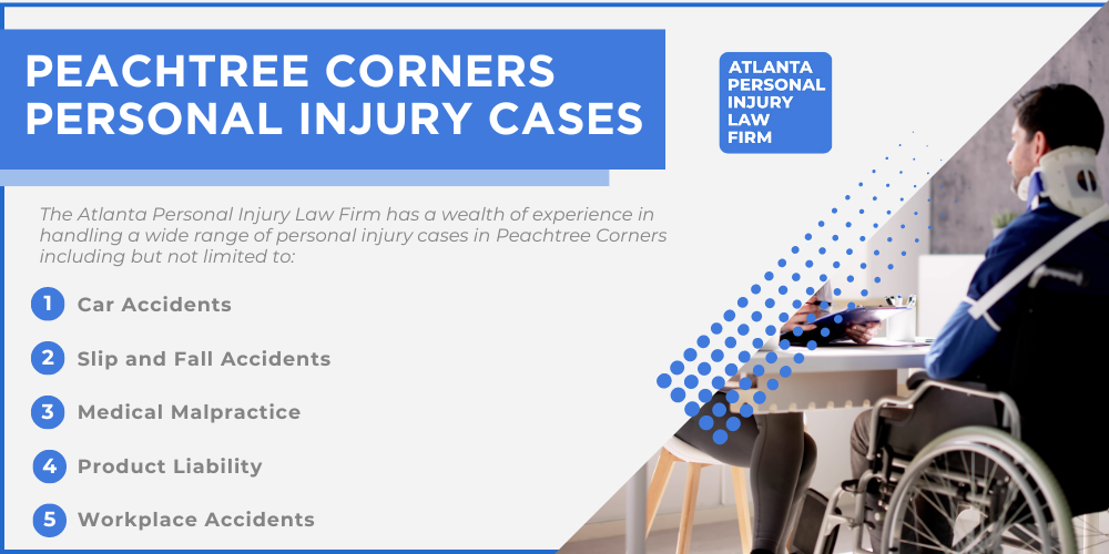 Personal Injury Lawyer Peachtree Corners Georgia GA; #1 Personal Injury Lawyer Peachtree Corners, Georgia (GA); Personal Injury Cases in Peachtree Corners, Georgia (GA); General Impact of Personal Injury Cases in Peachtree Corners, Georgia; Analyzing Causes of Peachtree Corners Personal Injuries; Choosing a Peachtree Corners Personal Injury Lawyer; Types of Personal Injury Cases We Handle; Areas of Expertise_ Peachtree Corners Personal Injury Claims; Recoverable Damages in Peachtree Corners Peachtree Corners Personal Injury Lawyer_ Compensation & Claims Process; Types of Compensation Available; Fundamentals of Personal Injury Claims; Cost of Hiring a Peachtree Corners Personal Injury Lawyer; Advantages of a Contingency Fee; Factors Affecting Lawyer Fees; Steps To File A Personal Injury Claim in Peachtree Corners, Georgia (GA); Gathering Evidence; Factors Affecting Personal Injury Settlements; Peachtree Corners Personal Injury Cases; Peachtree Corners Personal Injury Cases