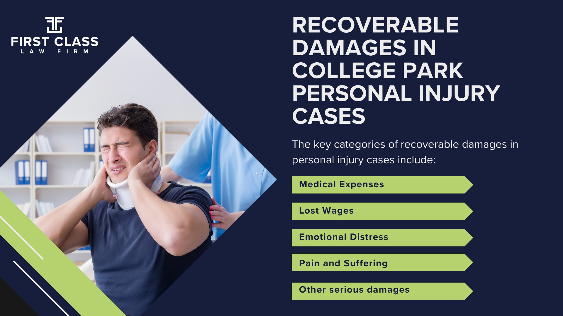 Personal Injury Lawyer College Park Georgia GA; Personal Injury Cases in College Park, Georgia (GA); General Impact of Personal Injury Cases in College Park, Georgia; Analyzing Causes of College Park Personal Injuries; Choosing a College Park Personal Injury Lawyer; Choosing a College Park Personal Injury Lawyer; How Can the Atlanta Personal Injury Law Firm Assist You; Types of Personal Injury Cases We Handle; Areas of Expertise_ College Park Personal Injury Claims; Recoverable Damages in College Park Personal Injury Cases; College Park Personal Injury Lawyer_ Compensation & Claims Process; Types of Compensation Available; Fundamentals of Personal Injury Claims; Cost of Hiring a College Park Personal Injury Lawyer; Advantages of a Contingency Fee; Factors Affecting Lawyer Fees; Steps To File A Personal Injury Claim in College Park, Georgia (GA); Gather Evidence; Factors Affecting Personal Injury Settlements; College Park Personal Injury Cases; Wrongful Death Cases; Atlanta Personal Injury Law Firm_ The #1 College Park Personal Injury Lawyer