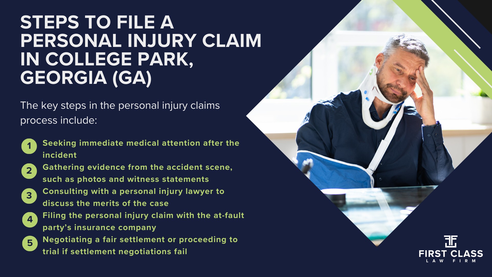 Personal Injury Lawyer College Park Georgia GA; Personal Injury Cases in College Park, Georgia (GA); General Impact of Personal Injury Cases in College Park, Georgia; Analyzing Causes of College Park Personal Injuries; Choosing a College Park Personal Injury Lawyer; Choosing a College Park Personal Injury Lawyer; How Can the Atlanta Personal Injury Law Firm Assist You; Types of Personal Injury Cases We Handle; Areas of Expertise_ College Park Personal Injury Claims; Recoverable Damages in College Park Personal Injury Cases; College Park Personal Injury Lawyer_ Compensation & Claims Process; Types of Compensation Available; Fundamentals of Personal Injury Claims; Cost of Hiring a College Park Personal Injury Lawyer; Advantages of a Contingency Fee; Factors Affecting Lawyer Fees; Steps To File A Personal Injury Claim in College Park, Georgia (GA); Gather Evidence; Factors Affecting Personal Injury Settlements; College Park Personal Injury Cases; Wrongful Death Cases; Atlanta Personal Injury Law Firm_ The #1 College Park Personal Injury Lawyer