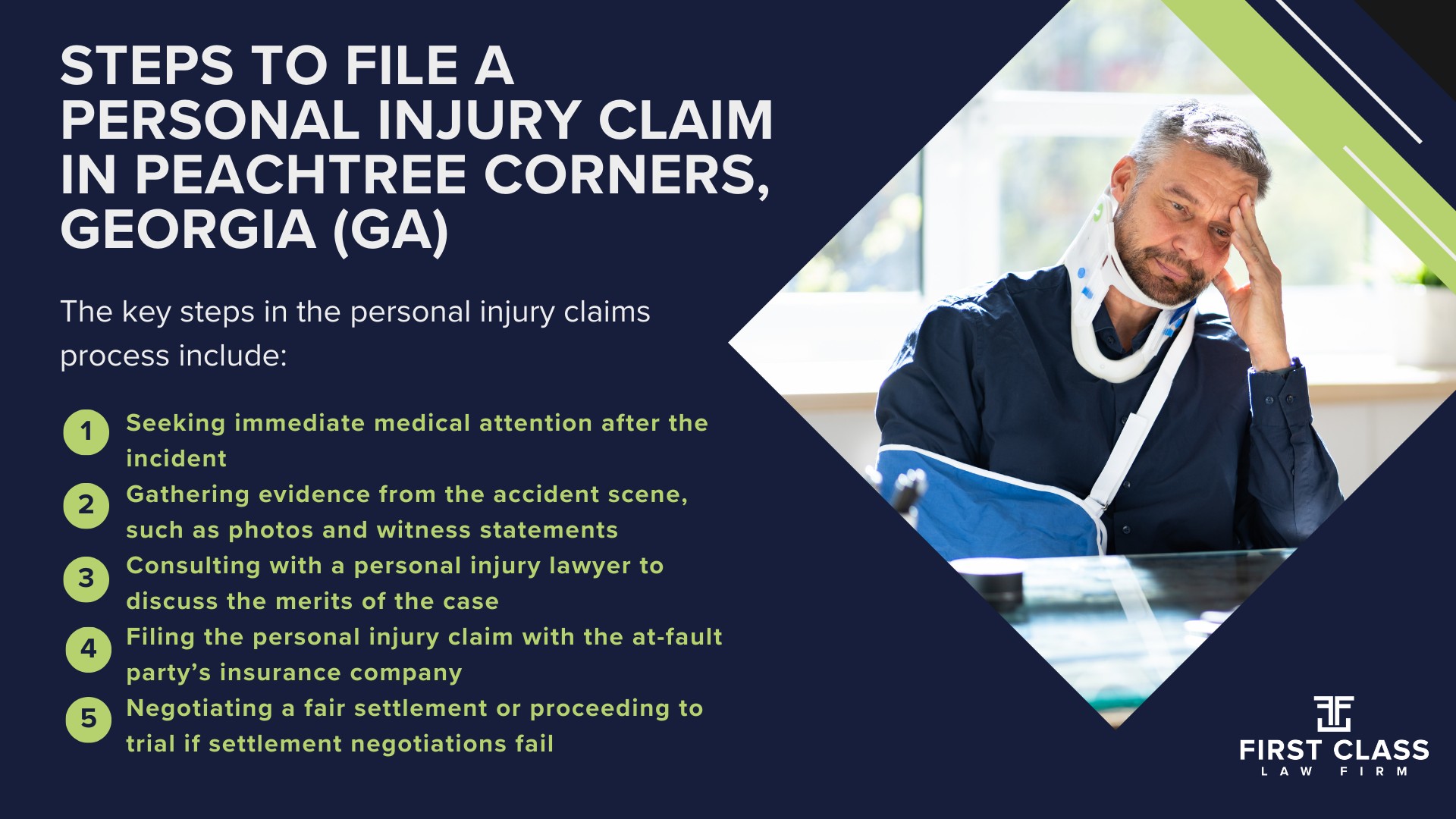 Personal Injury Lawyer Peachtree Corners Georgia GA; #1 Personal Injury Lawyer Peachtree Corners, Georgia (GA); Personal Injury Cases in Peachtree Corners, Georgia (GA); General Impact of Personal Injury Cases in Peachtree Corners, Georgia; Analyzing Causes of Peachtree Corners Personal Injuries; Choosing a Peachtree Corners Personal Injury Lawyer; Types of Personal Injury Cases We Handle; Areas of Expertise_ Peachtree Corners Personal Injury Claims; Recoverable Damages in Peachtree Corners Peachtree Corners Personal Injury Lawyer_ Compensation & Claims Process; Types of Compensation Available; Fundamentals of Personal Injury Claims; Cost of Hiring a Peachtree Corners Personal Injury Lawyer; Advantages of a Contingency Fee; Factors Affecting Lawyer Fees; Steps To File A Personal Injury Claim in Peachtree Corners, Georgia (GA); Gathering Evidence; Factors Affecting Personal Injury Settlements; Peachtree Corners Personal Injury Cases; Atlanta Personal Injury Law Firm_ The #1 Peachtree Corners Personal Injury Lawyer