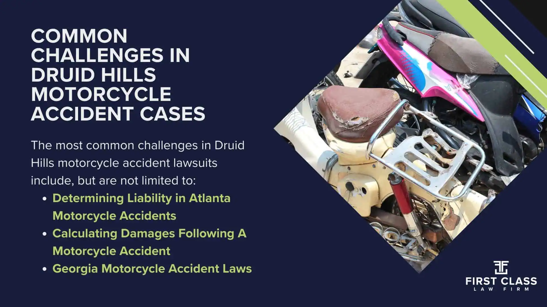 #1 Druid Hills Motorcycle Accident Lawyer; Druid Hills (GA) Motorcycle Accident Lawyer; Determining Causes and Preventative Measures; Types of Motorcycle Accidents in Georgia; Why You Need a Druid Hills Motorcycle Accident Lawyer; 