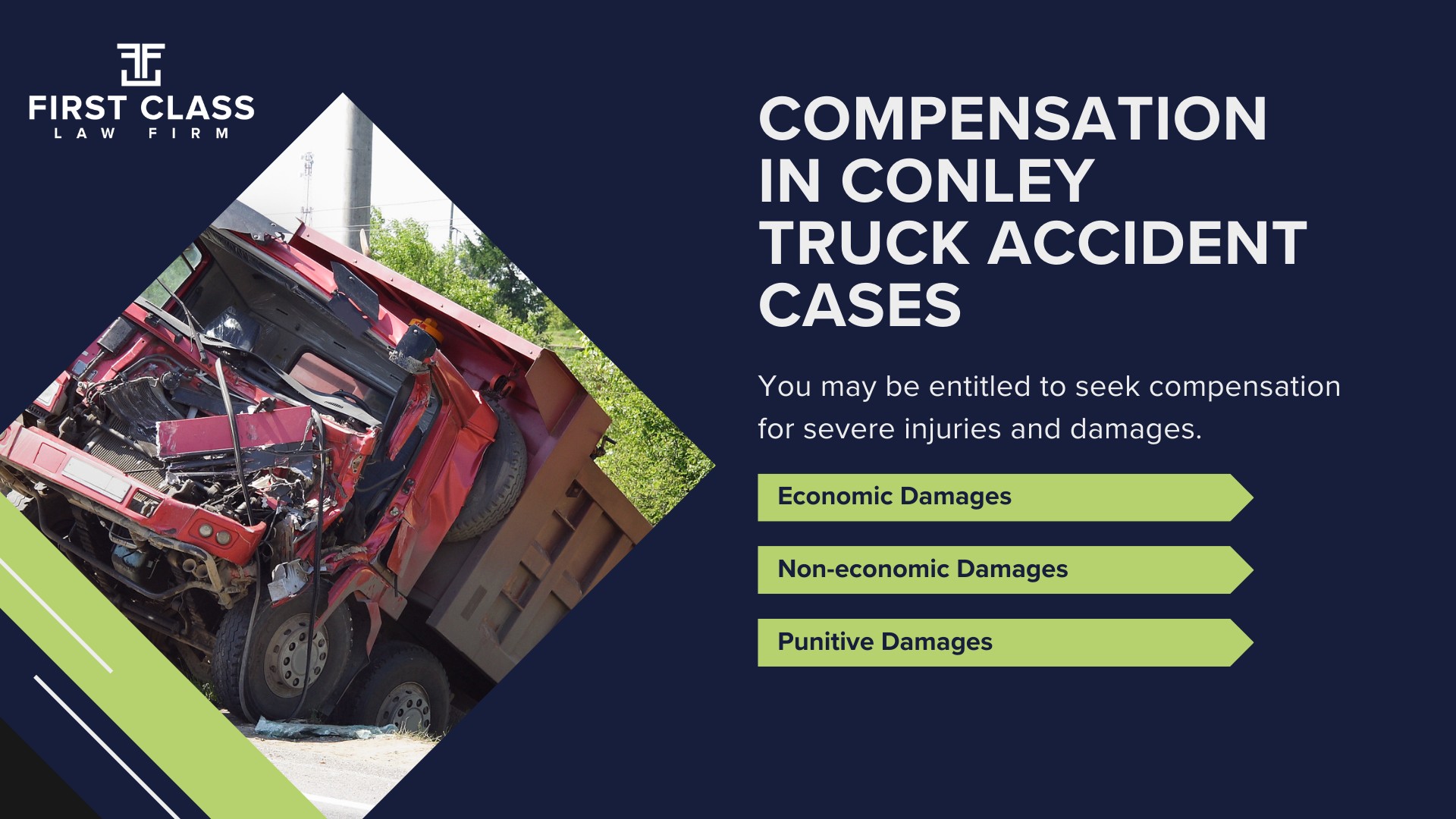 The #1 Conley Truck Accident Lawyer; Conley (GA) Truck Accident Lawyer; General Impact of Car Accidents in Conley, Georgia; Determining Causes of Truck Accidents; Implementation of Preventive Measures; General Impact of Truck Accidents in Conley, Georgia; Analyzing Causes and Implementing Preventative Measures; Why You Need a Conley Truck Accident Lawyer; Types of Truck Accidents Handled by Conley Truck Accident Lawyers; Common Challenges in Conley Truck Accident Cases; Steps to Take After a Truck Accident in Conley; Compensation in Conley Truck Accident Cases