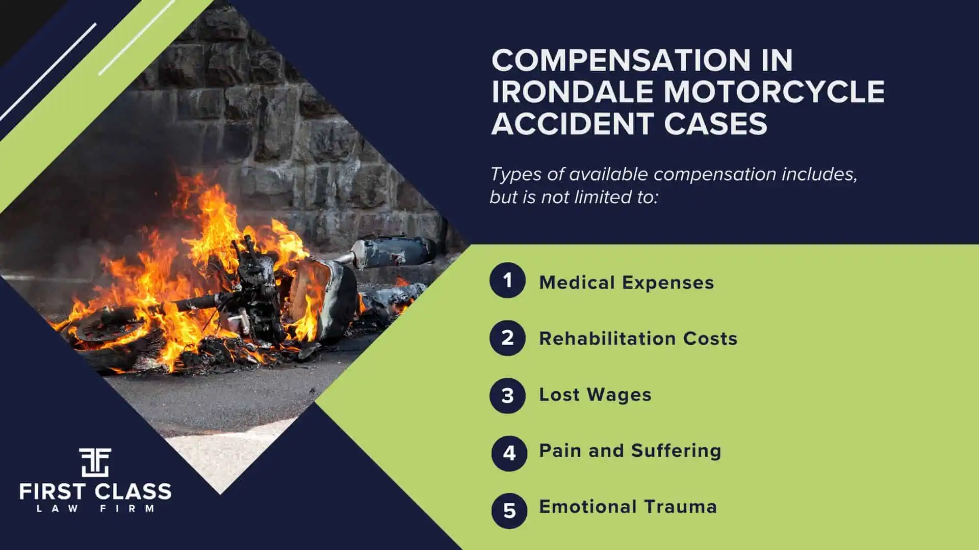 #1 Irondale Motorcycle Accident Lawyer; Irondale (GA) Motorcycle Accident Lawyer; Determining Causes and Preventative Measures; Types of Motorcycle Accidents in Georgia; Why You Need an Irondale Motorcycle Accident Lawyer; Common Challenges in Irondale Motorcycle Accident Cases; Steps to Take After a Motorcycle Accident in Irondale; Compensation in Irondale Motorcycle Accident Cases 