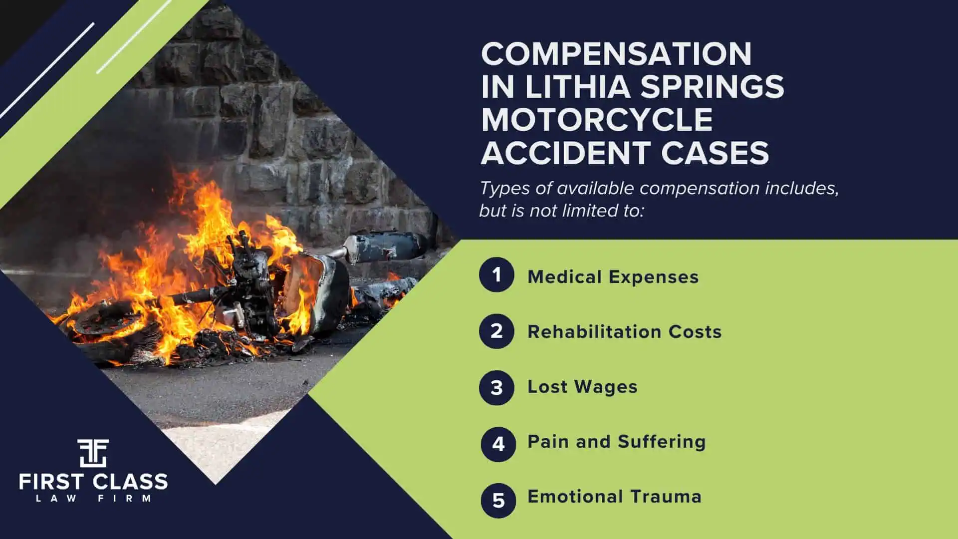 #1 Lithia Springs Motorcycle Accident Lawyer; Lithia Springs (GA) Motorcycle Accident Lawyer; Determining Causes and Preventative Measures; Types of Motorcycle Accidents in Georgia; Why You Need a Lithia Springs Motorcycle Accident Lawyer; Common Challenges in Lithia Springs Motorcycle Accident Cases; Steps to Take After a Motorcycle Accident in Lithia Springs; Compensation in Lithia Springs Motorcycle Accident Cases