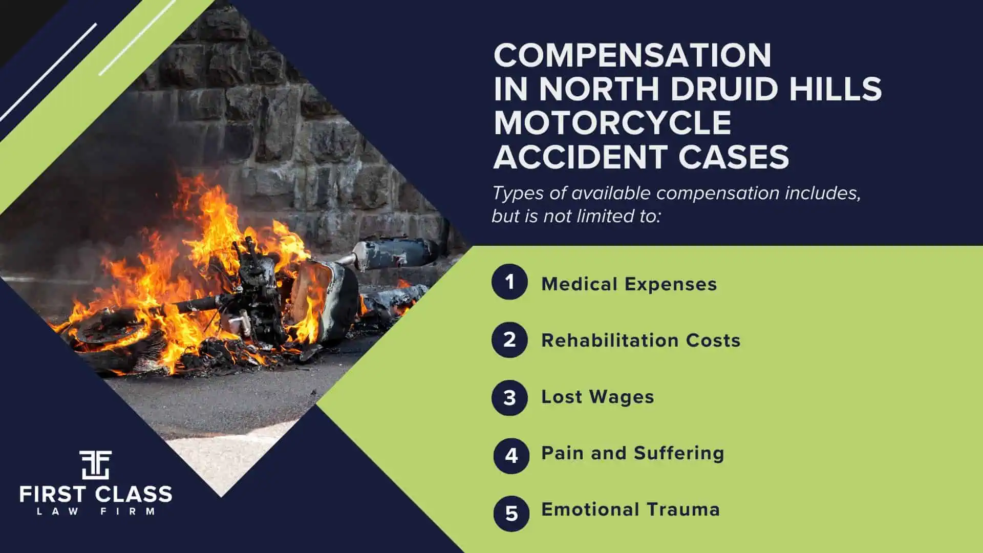 #1 North Druid Hills Motorcycle Accident Lawyer; North Druid Hills (GA) Motorcycle Accident Lawyer; Determining Causes and Preventative Measures; Types of Motorcycle Accidents in Georgia; Why You Need a North Druid Hills Motorcycle Accident Lawyer; Common Challenges in North Druid Hills Motorcycle Accident Cases; Steps to Take After a Motorcycle Accident in North Druid Hills; Compensation in North Druid Hills Motorcycle Accident Cases