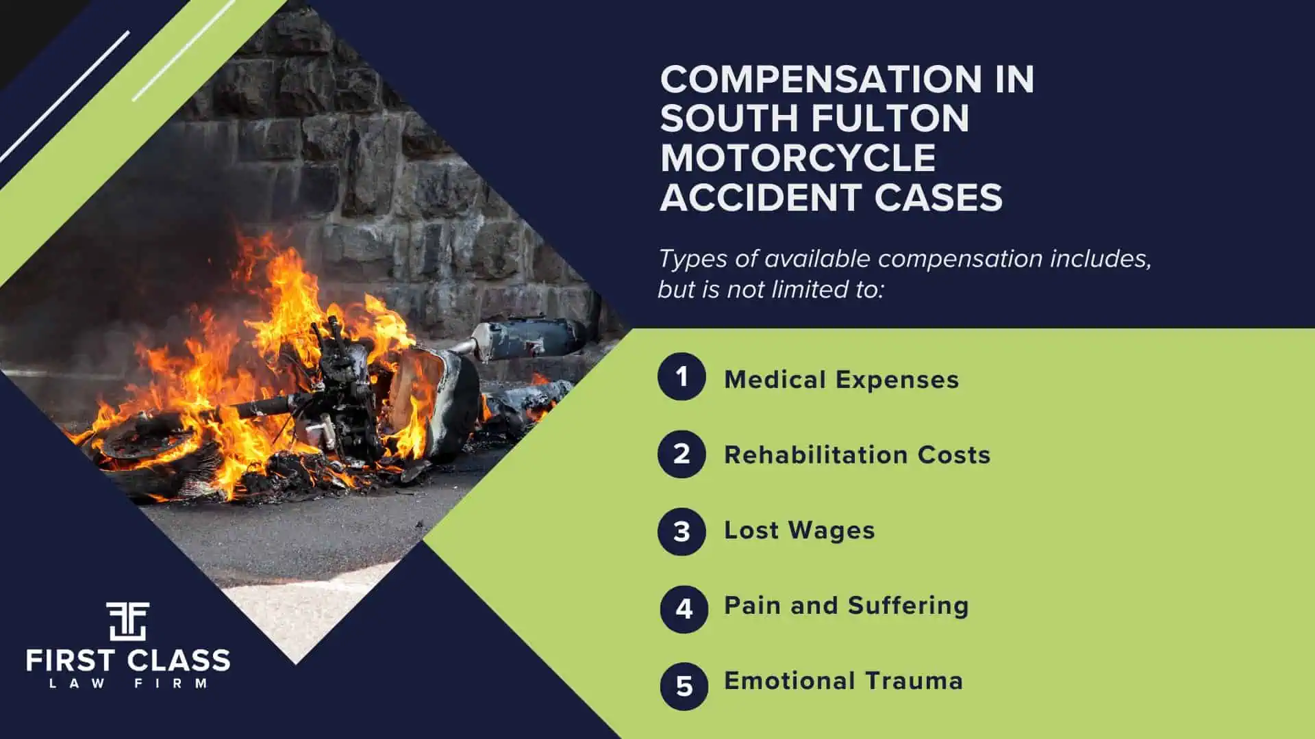 #1 Riverdale Motorcycle Accident Lawyer; Riverdale (GA) Motorcycle Accident Lawyer; Types of Motorcycle Accidents in Georgia; Why You Need a Riverdale Motorcycle Accident Lawyer; Common Challenges in Riverdale Motorcycle Accident Cases; Steps to Take After a Motorcycle Accident in Riverdale; Compensation in Riverdale Motorcycle Accident Cases; Legal Assistance in Riverdale Motorcycle Accidents; South Fulton (GA) Motorcycle Accident Lawyer; South Fulton (GA) Motorcycle Accident Lawyer; Types of Motorcycle Accidents in Georgia; Determining Causes and Preventative Measures; Why You Need a South Fulton Motorcycle Accident Lawyer; Common Challenges in South Fulton Motorcycle Accident Cases; Steps to Take After a South Fulton Accident in Riverdale; Compensation in South Fulton Motorcycle Accident Cases