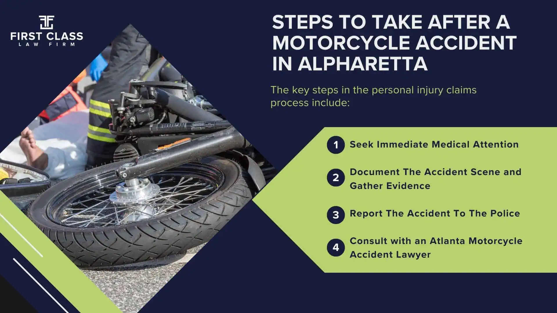 Alpharetta (GA) Motorcycle Accident Lawyer; Determining Causes and Preventative Measures; Types of Motorcycle Accidents in Georgia; Why You Need an Alpharetta Motorcycle Accident Lawyer; Common Challenges in Alpharetta Motorcycle Accident Cases; Steps to Take After a Motorcycle Accident in Alpharetta