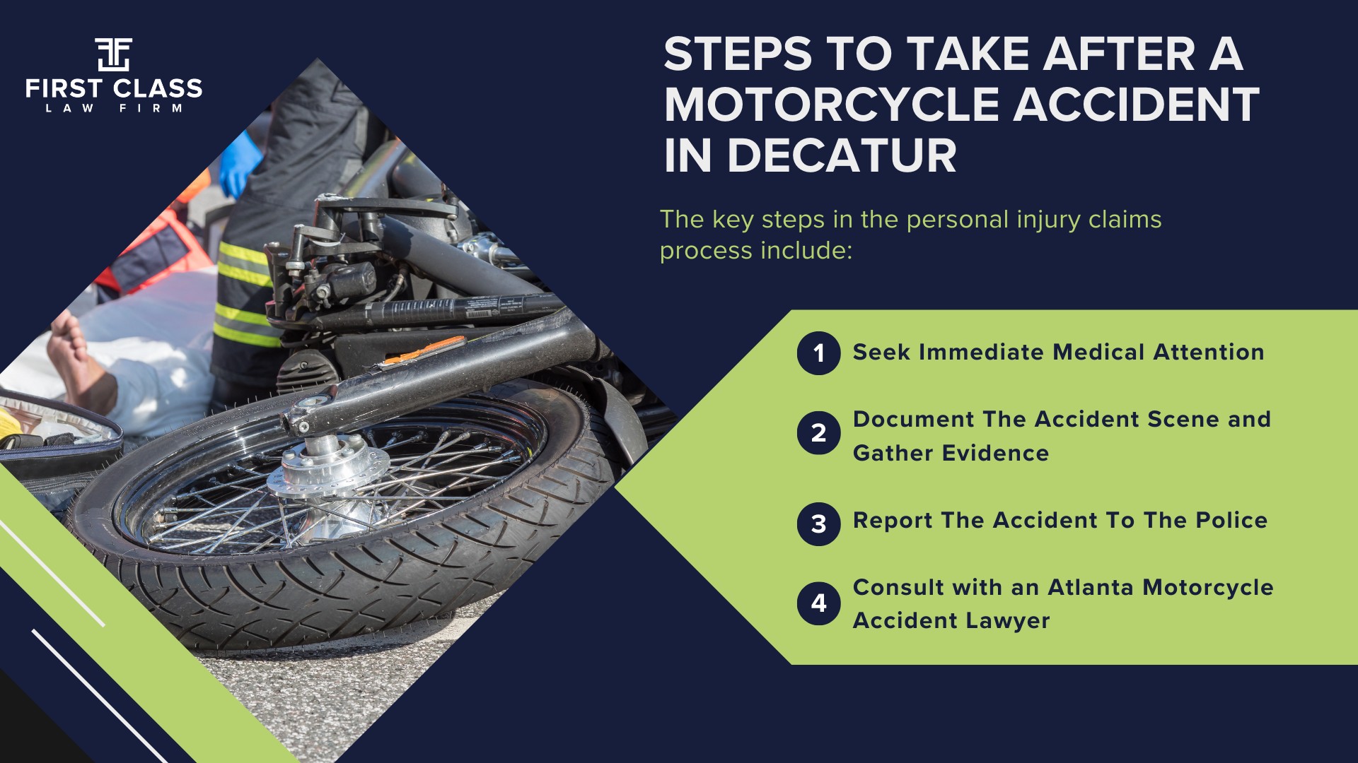 #1 Decatur Motorcycle Accident Lawyer; Determining Causes and Preventative Measures; Types of Motorcycle Accidents in Georgia; Why You Need a Decatur Motorcycle Accident Lawyer; Common Challenges in Decatur Motorcycle Accident Cases; Steps to Take After a Motorcycle Accident in Decatur