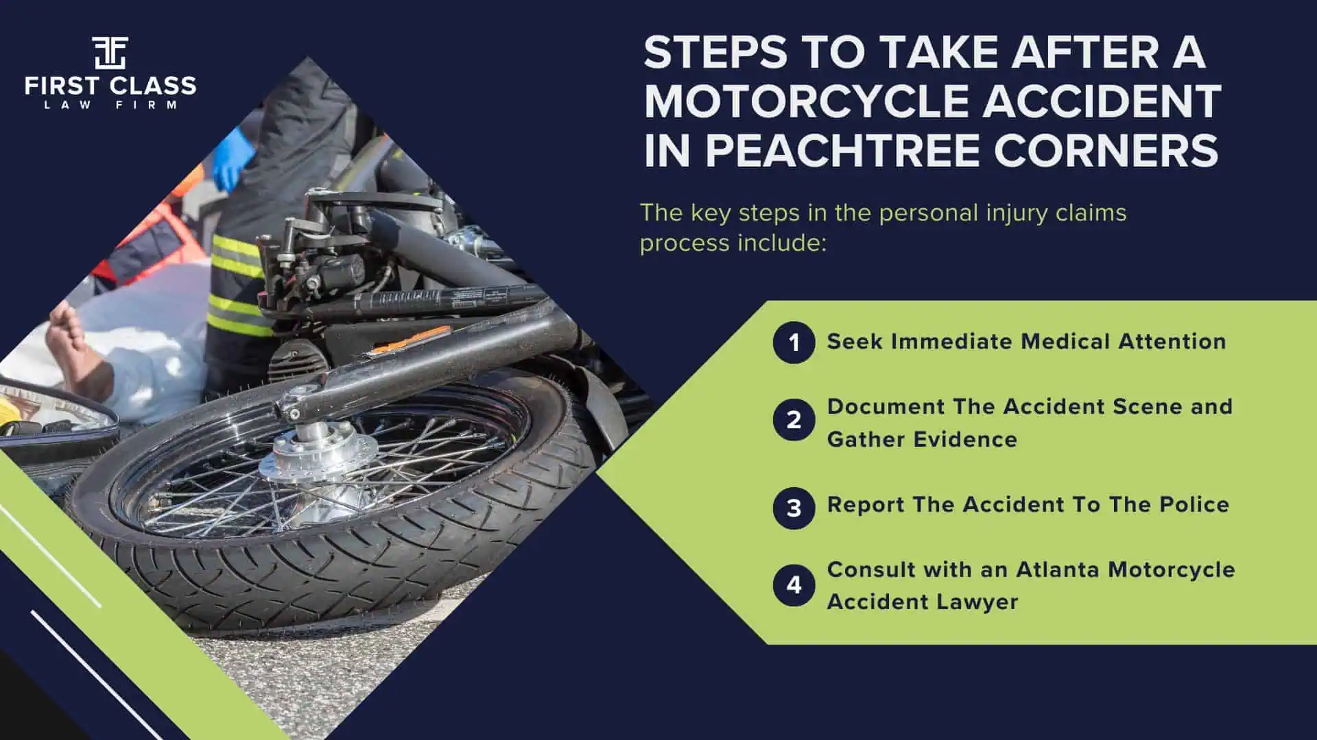 #1 Peachtree Corners Motorcycle Accident Lawyer; Peachtree Corners (GA) Motorcycle Accident Lawyer; Determining Causes and Preventative Measures; Types of Motorcycle Accidents in Georgia; Why You Need a Peachtree Corners Motorcycle Accident Lawyer; Common Challenges in Peachtree Corners Motorcycle Accident Cases; Steps to Take After a Motorcycle Accident in Peachtree Corners