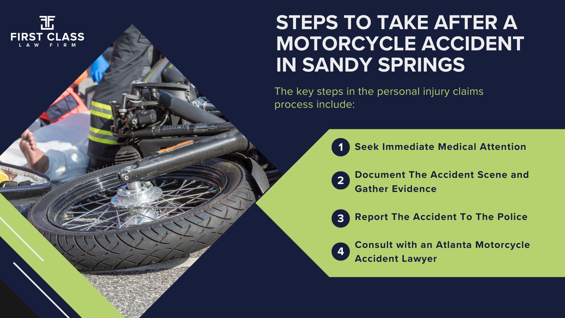 #1 Sandy Springs Motorcycle Accident Lawyer; Sandy Springs (GA) Motorcycle Accident Lawyer; Types of Motorcycle Accidents in Georgia; Why You Need a Sandy Springs Motorcycle Accident Lawyer; Common Challenges in Sandy Springs Motorcycle Accident Cases; Steps to Take After a Motorcycle Accident in Sandy Springs