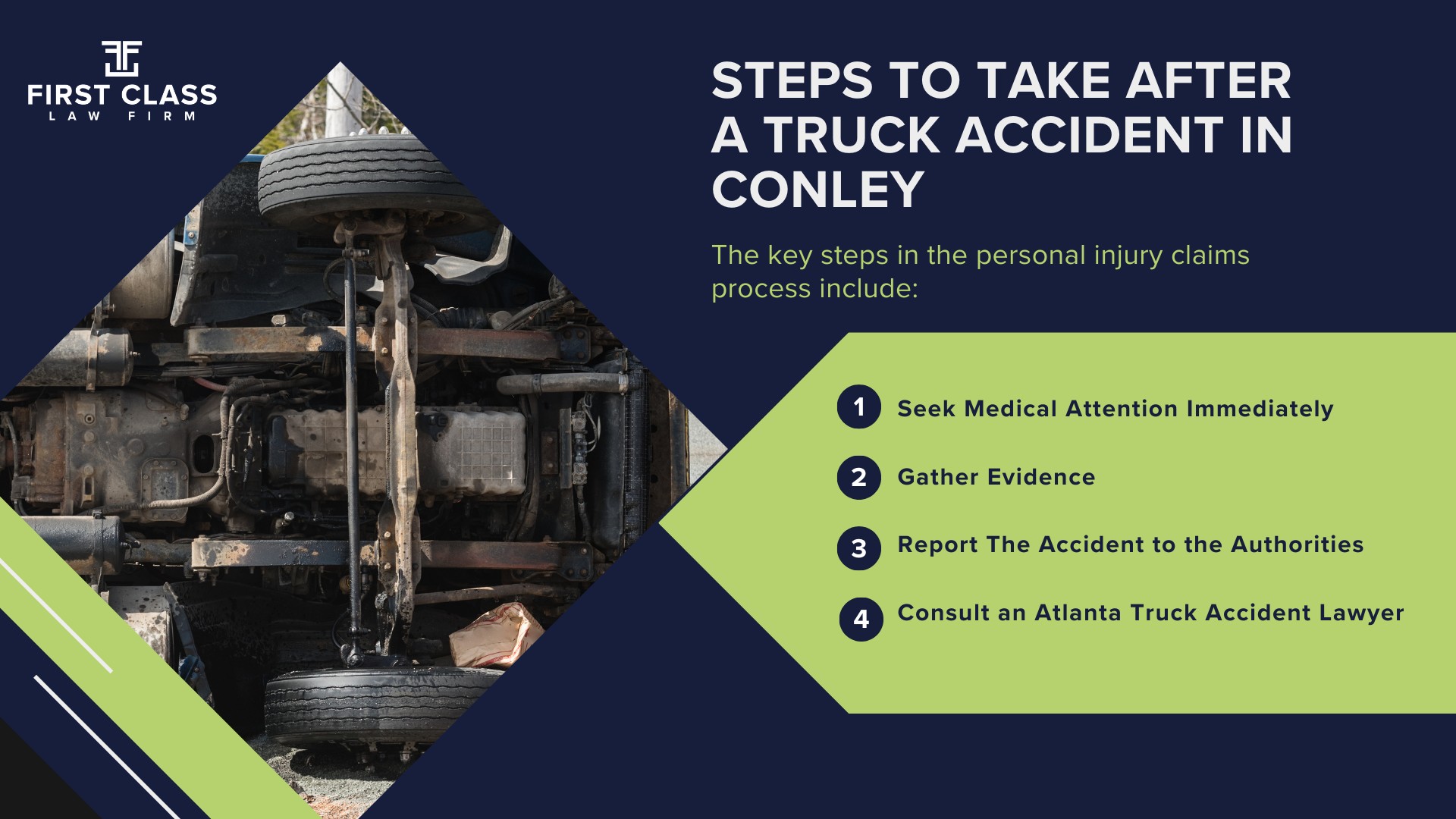 The #1 Conley Truck Accident Lawyer; Conley (GA) Truck Accident Lawyer; General Impact of Car Accidents in Conley, Georgia; Determining Causes of Truck Accidents; Implementation of Preventive Measures; General Impact of Truck Accidents in Conley, Georgia; Analyzing Causes and Implementing Preventative Measures; Why You Need a Conley Truck Accident Lawyer; Types of Truck Accidents Handled by Conley Truck Accident Lawyers; Common Challenges in Conley Truck Accident Cases; Steps to Take After a Truck Accident in Conley