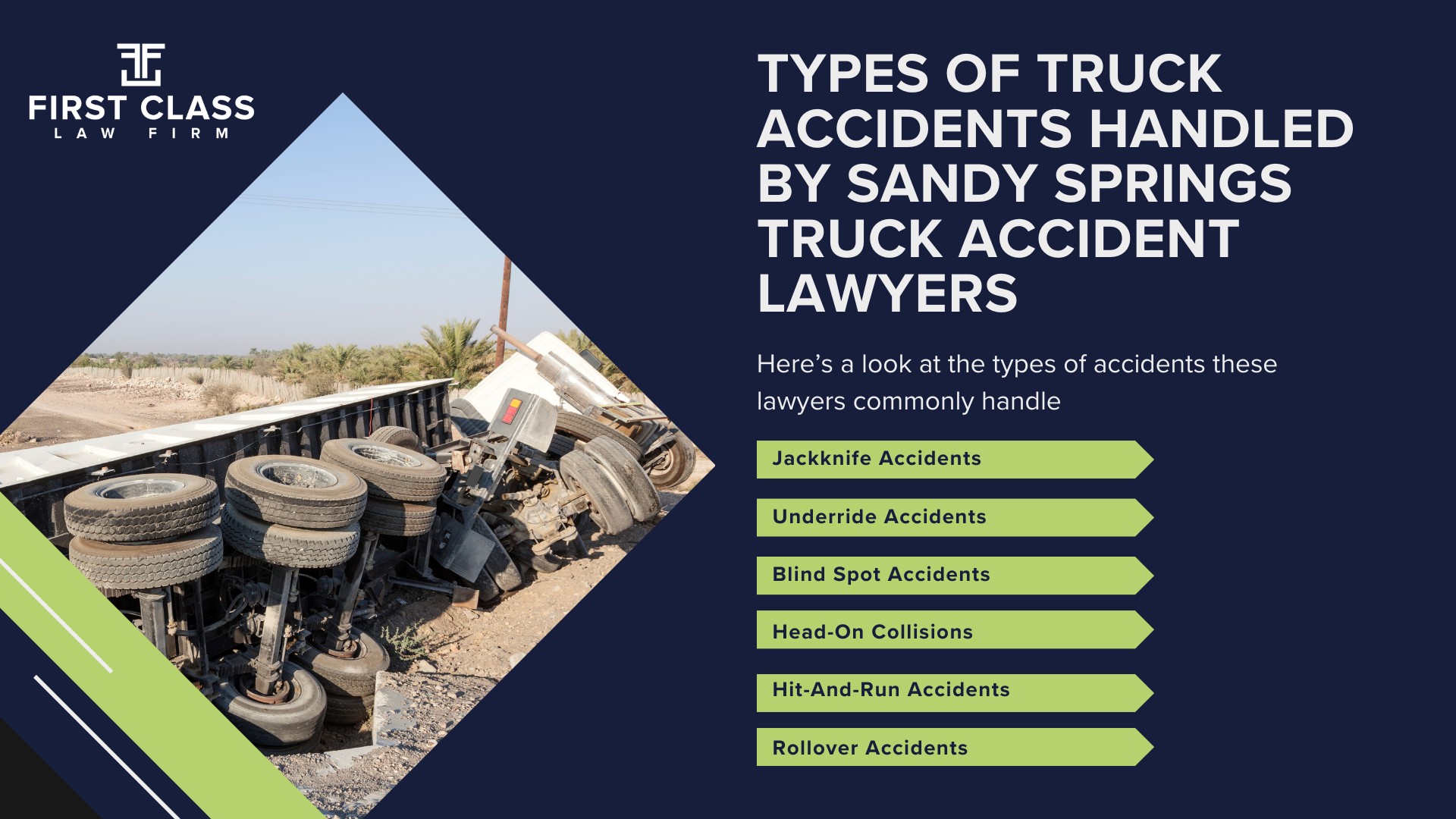 The #1 Sandy Springs Truck Accident Lawyer; Sandy Springs (GA) Truck Accident Lawyer;  General Impact of Car Accidents in Sandy Springs, Georgia; Determining Causes of Truck Accidents; Implementation of Preventive Measures; General Impact of Car Accidents in Sandy Springs, Georgia; Analyzing Causes and Implementing Preventative Measures; Why You Need a Sandy Springs Truck Accident Lawyer; Types of Truck Accidents Handled by Sandy Springs Truck Accident Lawyers