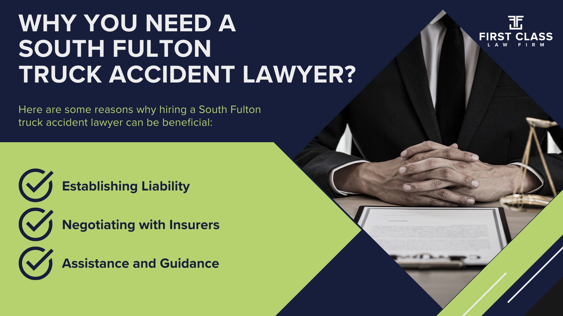 The #1 South Fulton Truck Accident Lawyer; South Fulton (GA) Truck Accident Lawyer;  General Impact of Truck Accidents in South Fulton, Georgia; Determining Causes of Truck Accidents; Implementation of Preventive Measures; General Impact of Car Accidents in South Fulton, Georgia; Analyzing Causes and Implementing Preventative Measures; Why You Need A South Fulton Truck Accident Lawyer