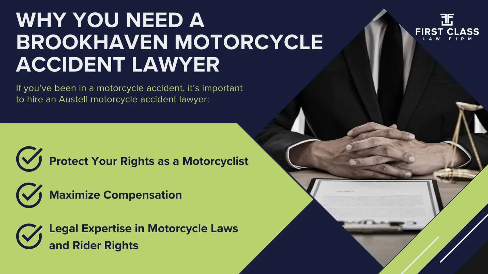 Brookhaven (GA) Motorcycle Accident Lawyer; Determining Causes and Preventative Measures; Types of Motorcycle Accidents in Georgia; Why You Need a Brookhaven Motorcycle Accident Lawyer