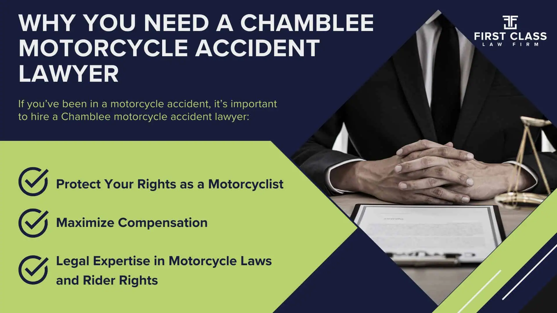 #1 Chamblee Motorcycle Accident Lawyer; Chamblee (GA) Motorcycle Accident Lawyer; Determining Causes and Preventative Measures; Types of Motorcycle Accidents in Georgia; Why You Need a Chamblee Motorcycle Accident Lawyer