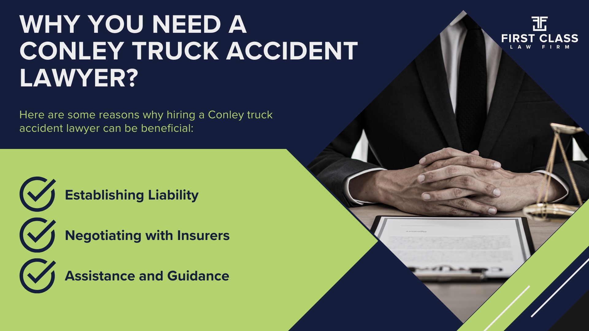 The #1 Conley Truck Accident Lawyer; Conley (GA) Truck Accident Lawyer; General Impact of Car Accidents in Conley, Georgia; Determining Causes of Truck Accidents; Implementation of Preventive Measures; General Impact of Truck Accidents in Conley, Georgia; Analyzing Causes and Implementing Preventative Measures; Why You Need a Conley Truck Accident Lawyer