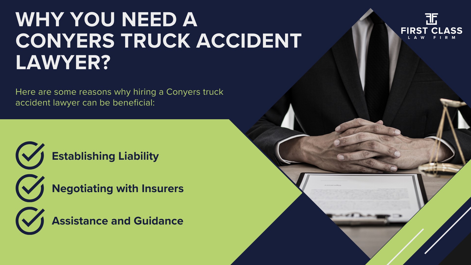 The #1 Conyers Truck Accident Lawyer; Conyers (GA) Truck Accident Lawyer; General Impact of Car Accidents in Conyers, Georgia; Determining Causes of Truck Accidents; Implementation of Preventive Measures; General Impact of Car Accidents in Conyers, Georgia; Analyzing Causes and Implementing Preventative Measures; Why You Need a Conyers Truck Accident Lawyer