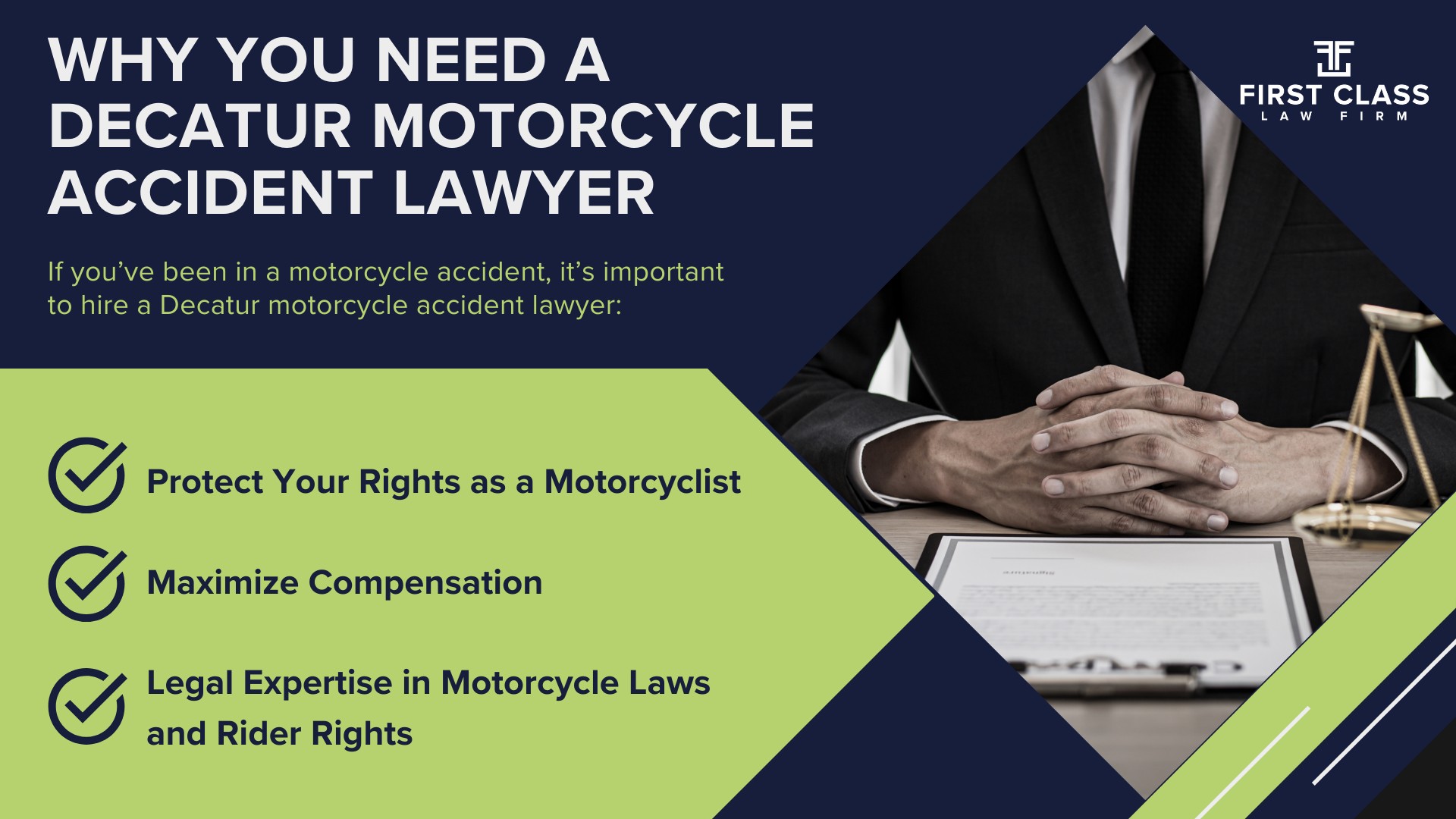 #1 Decatur Motorcycle Accident Lawyer; Determining Causes and Preventative Measures; Types of Motorcycle Accidents in Georgia; Why You Need a Decatur Motorcycle Accident Lawyer