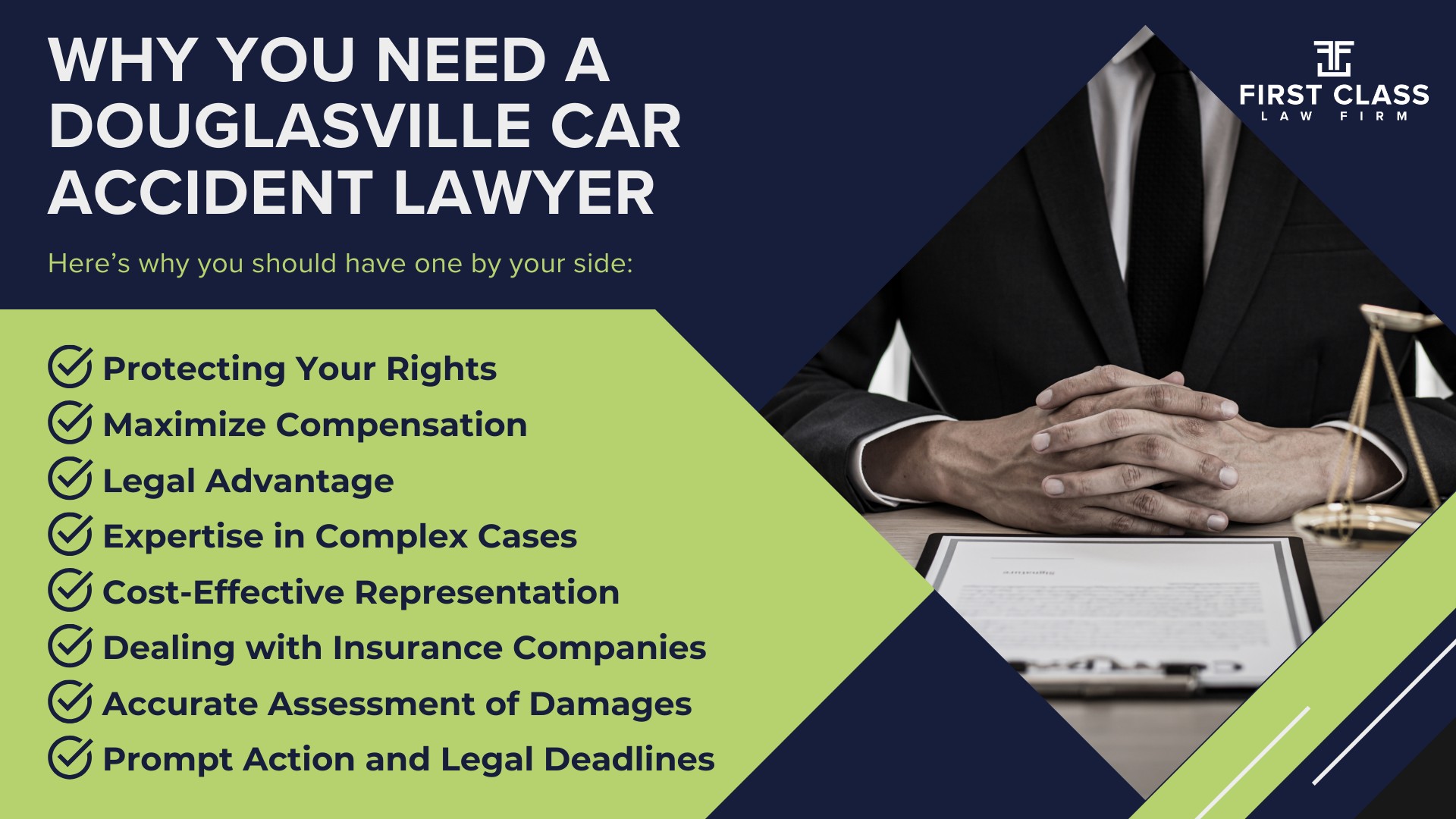 The #1 Douglasville Car Accident Lawyer; Car Accidents in Douglasville, Georgia (GA); General Impact of Car Accidents in Douglasville, Georgia; Types of Car Accidents Handled by Douglasville Car Accident Lawyers; Why You Need a Douglasville Car Accident Lawyer