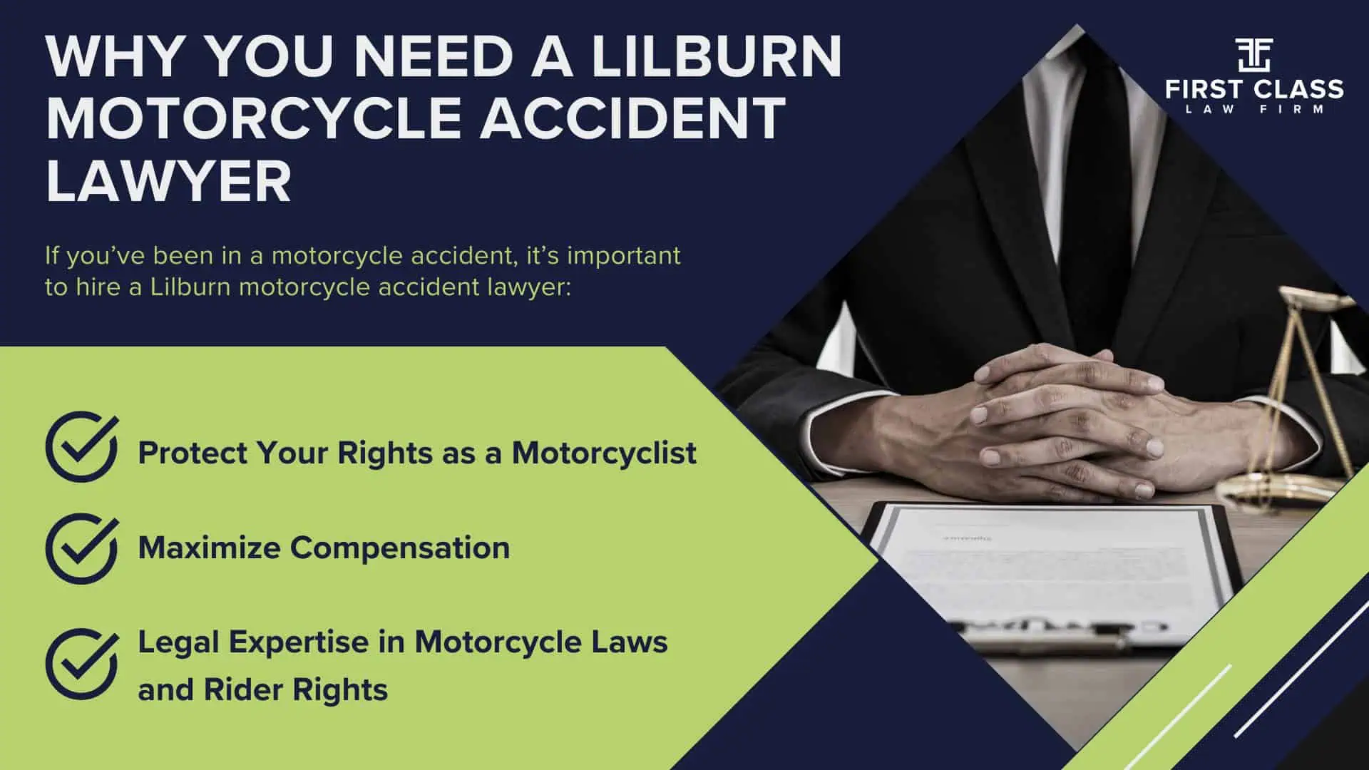 #1 Lilburn Motorcycle Accident Lawyer; Lilburn (GA) Motorcycle Accident Lawyer; Determining Causes and Preventative Measures; Types of Motorcycle Accidents in Georgia; Why You Need a Lilburn Motorcycle Accident Lawyer