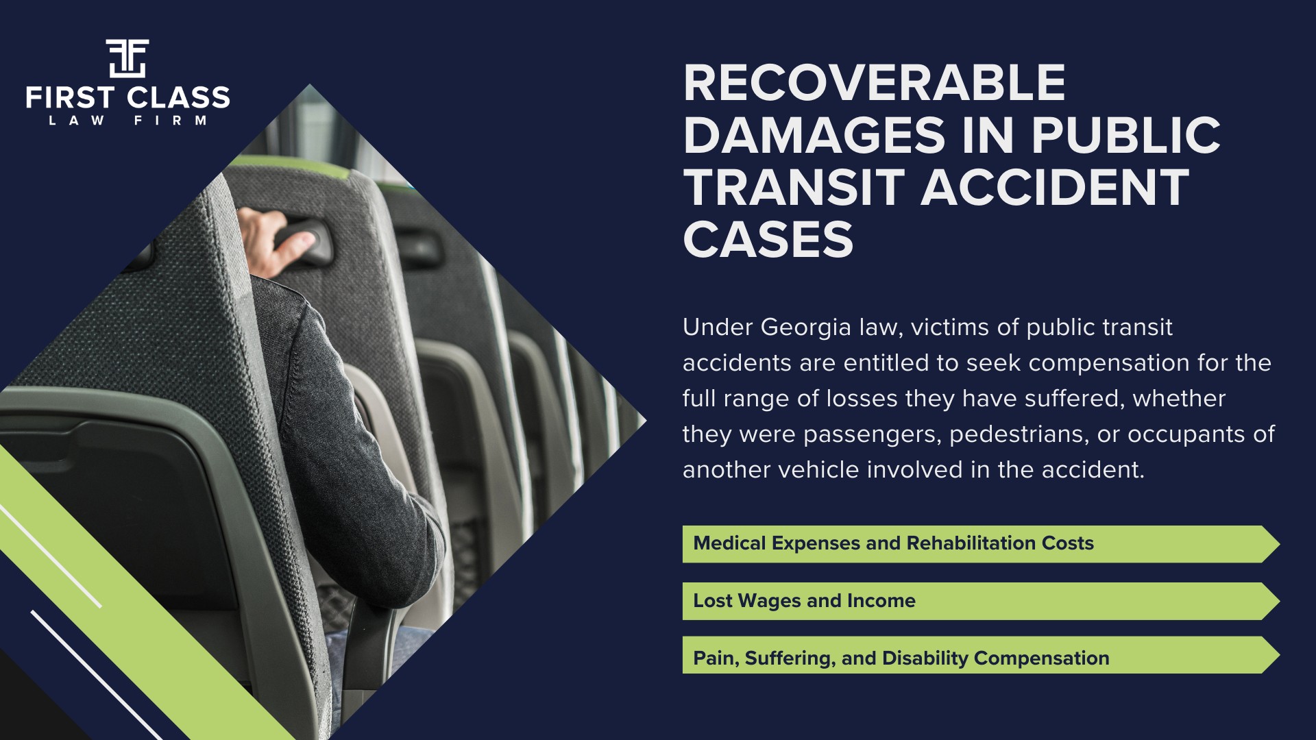 The #1 ATLANTA Public Transportation Accident Lawyer; What Atlanta (GA) Public Transportation Accident Lawyers Do For You; Public Transport Accident Lawyers in Atlanta; Differences Between Public Transit and Car Accidents; The Importance of Consulting an Atlanta Public Transport Accident Lawyer; Recoverable Damages in Public Transit Accident Cases