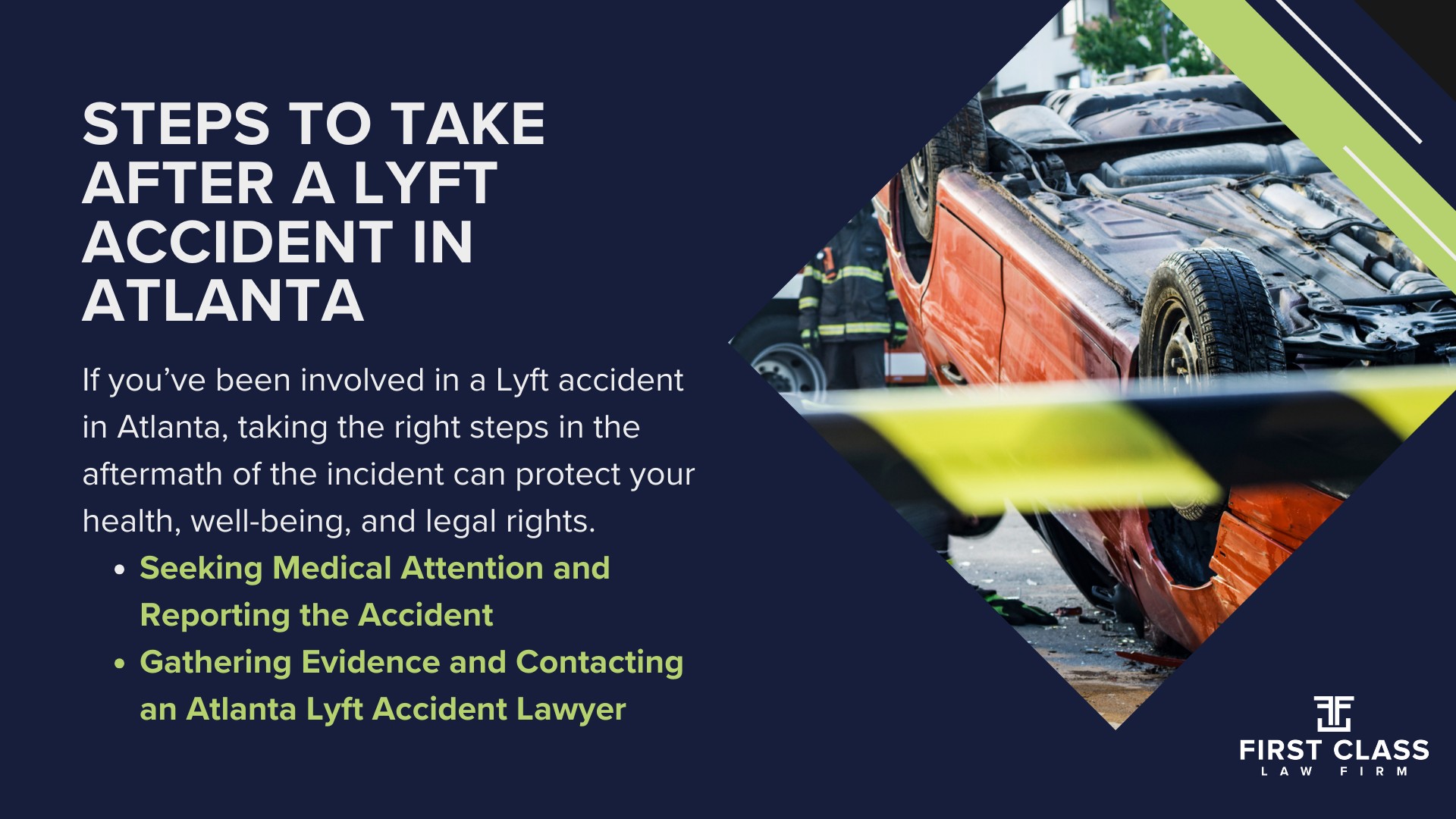 the #1 atlanta Lyft Accident Lawyer; What an Atlanta (GA) Lyft Accident Lawyers Do For You; Lyft Accident Lawyers in Atlanta; How an Atlanta Lyft Accident Lawyer Can Help; Lyft's Safety Measures and Driver Requirements; Georgia Laws Governing For-Hire Drivers; Insurance Coverage in Lyft Accidents; Damages Recoverable in a Lyft Accident; Steps to Take After a Lyft Accident in Atlanta