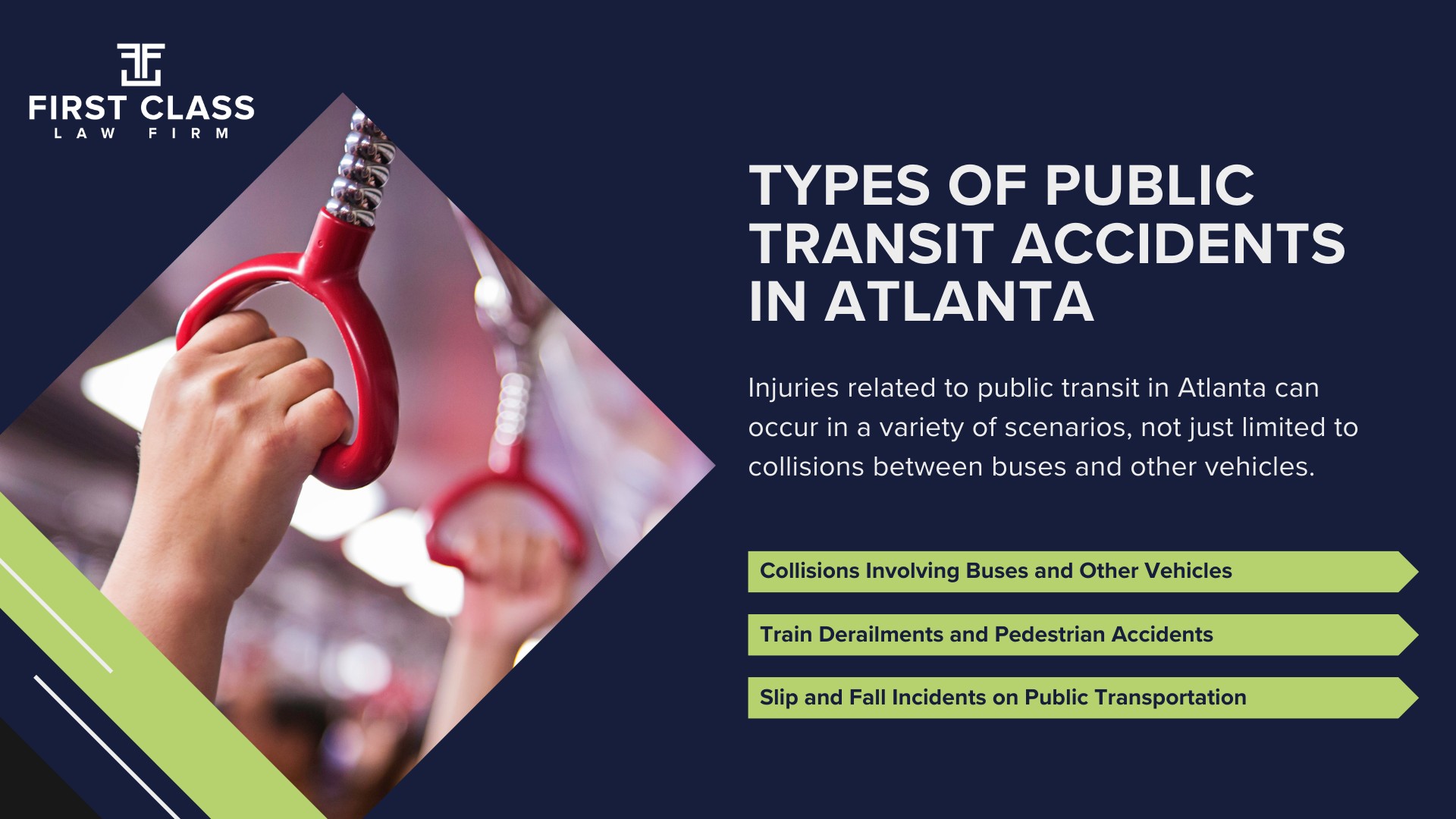 The #1 ATLANTA Public Transportation Accident Lawyer; What Atlanta (GA) Public Transportation Accident Lawyers Do For You; Public Transport Accident Lawyers in Atlanta; Differences Between Public Transit and Car Accidents