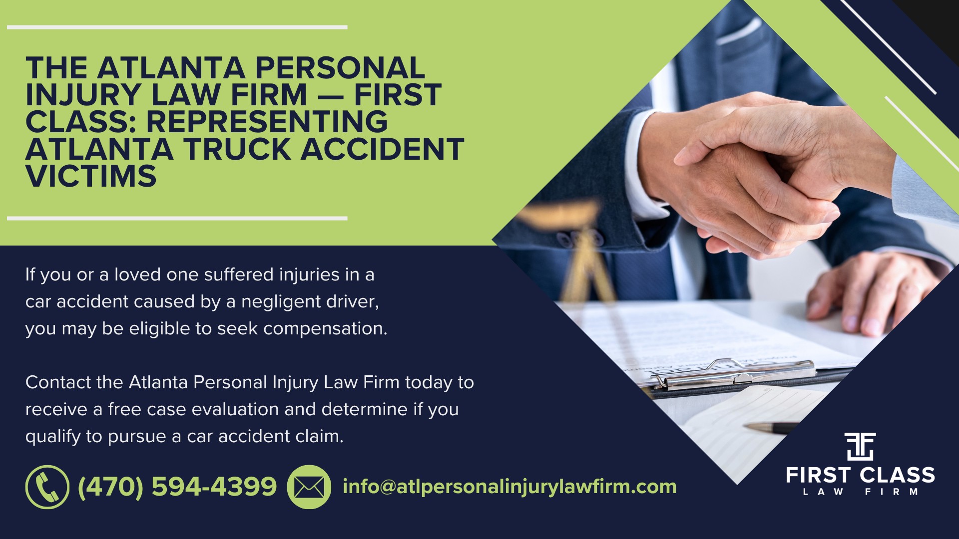 What Does an Atlanta Truck Accident Lawyer Do; How Is a Truck Accident Lawyer Different From a General Personal Injury Attorney; Why Do Atlanta-Area Truck Accidents Involve Special Factors; Do You Need a Truck Accident Lawyer or a Car Accident Lawyer; What Makes Truck Accident Cases Different From Car Accident Cases; When Should You Hire a Truck Accident Lawyer Instead of Handling It Yourself; How Do You Evaluate the Best Atlanta Truck Accident Lawyers; What Criteria Should You Use to Compare Truck Accident Lawyers; What Questions Should You Ask During a Free Consultation; How Much Does an Atlanta Truck Accident Lawyer Cost; How Do Contingency Fees Work in Truck Accident Cases; What Settlement Ranges Apply to Common Truck Accident Injuries; How Do You File a Truck Accident Claim in Atlanta, Georgia; Meet Your Experienced Atlanta Truck Accident Lawyer_ Nathan Whittenburg; The Atlanta Personal Injury Law Firm — First Class_ Representing Atlanta Truck Accident Victims