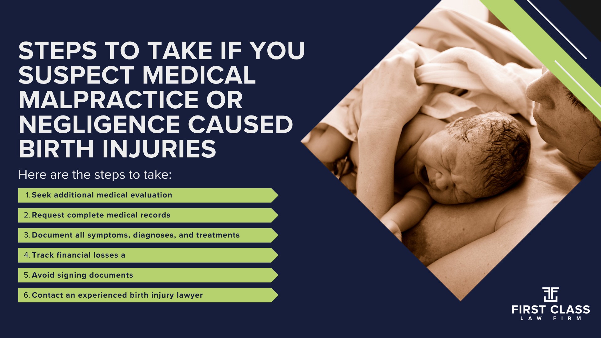 Common Types of Birth Injuries Explained; Steps to Take If You Suspect Medical Malpractice or Negligence Caused Birth Injuries