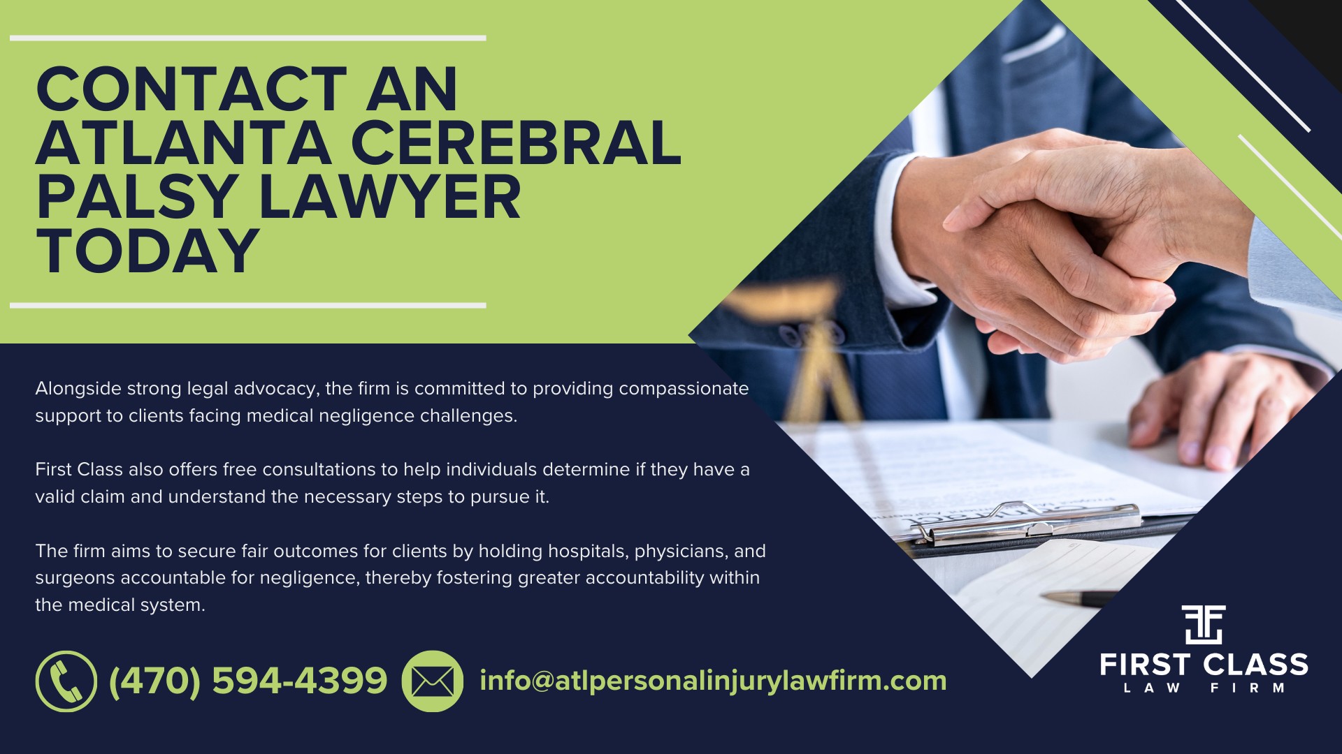 Supporting Atlanta Families After a Cerebral Palsy Diagnosis; How Cerebral Palsy Can Be Linked to Medical Negligence; Cerebral Palsy_ Medical Causes; Preventable Birth Injuries That May Lead to Cerebral Palsy; Who Can Be Held Responsible in a Cerebral Palsy Medical Malpractice Lawsuit; Proving Medical Malpractice in a Cerebral Palsy Lawsuit; Standard of Care and Breach; Causation_ Linking Negligence to the Brain Injury; Georgia Deadlines for Cerebral Palsy Birth Injury Lawsuits; Do I Have a Surgical Error Lawsuit; Evidence in Cerebral Palsy Cases; What is an Affidavit of Merit in a Georgia Medical Malpractice Lawsuit; Damages in a Cerebral Palsy Claim; Contact a Surgical Error Lawyer Today
